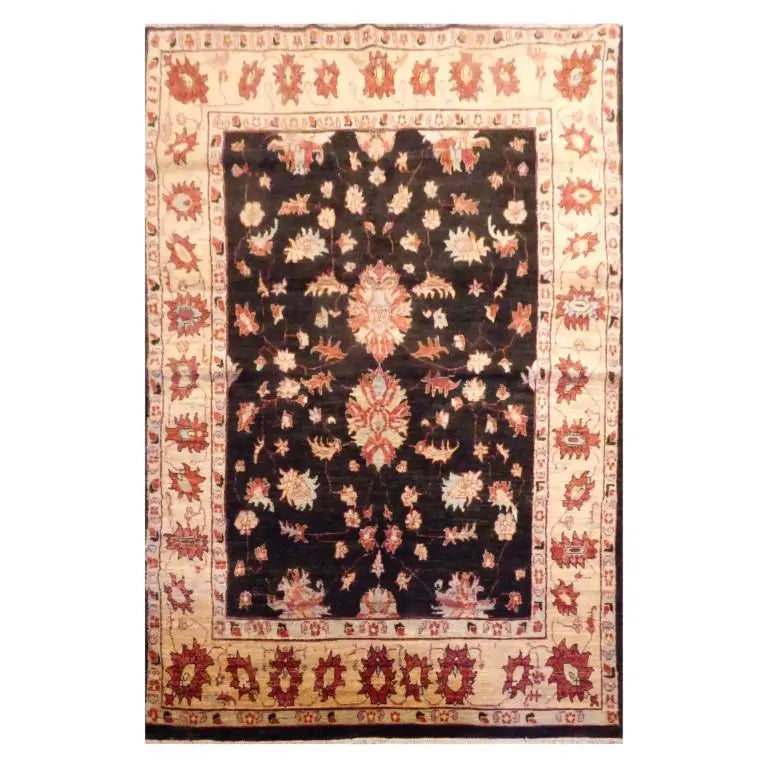 One Of The Kind Afghani Khotan Rug 5'4" x 8'